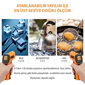 Thermopro Tp30 Endüstriyel Kızılötesi Katı-Sıvı Sıcaklık Ölçer