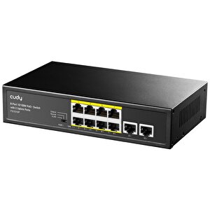 Fs1010p 8 Port 10/100mbps 120w Poe+, 2 Uplink Portlu Vlan Cctv Rack Mount Metal Switch