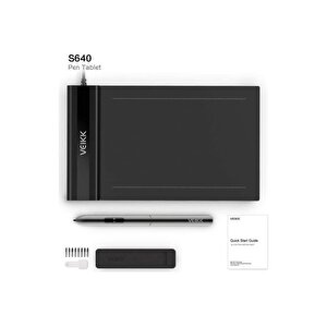 S640 6 X 4" 8192 Levels 5080 Lpi Grafik Tablet + Kalem