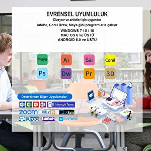 Veikk S640 6 X 4" 8192 Levels 5080 Lpi Grafik Tablet + Kalem