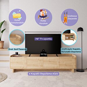 E1110 Boho Tv Ünitesi Safir 180 Cm