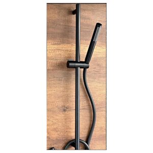 Slim 1 F Mat Siyah Sürgülü Duş Takımı A45725