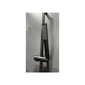 Slim 1 F Mat Siyah Sürgülü Duş Takımı A45725