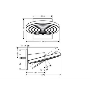 Hansgrohe Pulsify S Tepe Duşu 260 2jet Duvar Bağlantısı İle Satin Beyaz 24150700