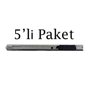 Maket Bıçağı Cam Filmi Uygulama Metal 9 Mm 5'li Paket