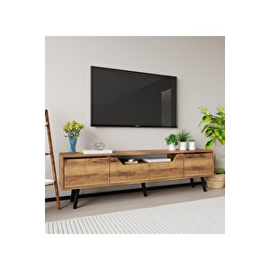 Roma Ahşap Ayaklı Tv Ünitesi Tv Sehpası Ceviz