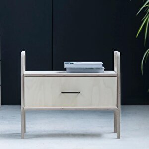 Tale, Ahşap, Çekmeceli Natural Renk, 75x65, Komodin, Cpt4769-75