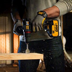 Cat Dx13.1 18volt/4.0ah Li-ion 80nm. Çift Akülü Kömürsüz Profesyonel Şarjlı Darbeli Matkap