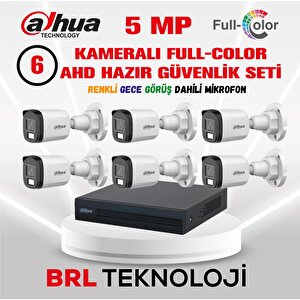 5 Mp 6 Kameralı Sesli 30 Metre Renkli Gece Görüşlü Full Hd Kamera Seti