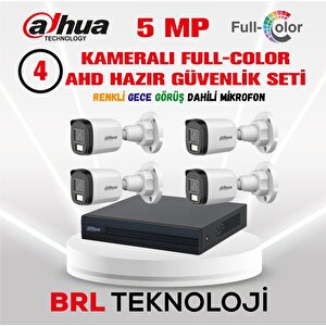 5 Mp 4 Kameralı Sesli 30 Metre Renkli Gece Görüşlü Full Hd Kamera Seti