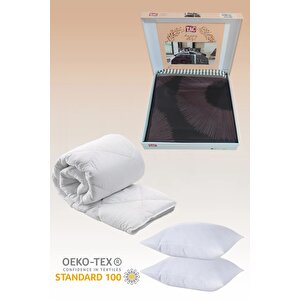 Lionel Saten Çift Kişilik Uyku Seti 6 Parça - Turkish Satin Sleep Set