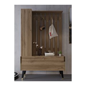 Festival Portmanto - Ayakkabılık P1001-2 Gold Ceviz Minifiks Bağlantılı