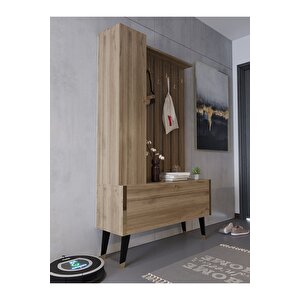 Festival Portmanto - Ayakkabılık P1001-2 Gold Ceviz Minifiks Bağlantılı