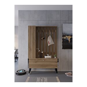 Festival Portmanto - Ayakkabılık P1001-2 Silver Ceviz Minifiks Bağlantılı