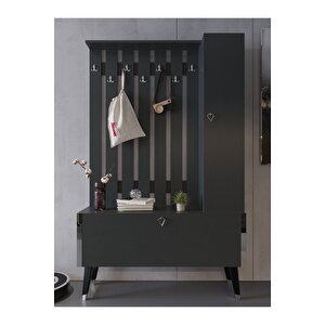 Festival Portmanto - Ayakkabılık P1002-4 Silver Antrasit Minifiks Bağlantılı