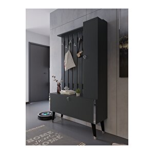 Festival Portmanto - Ayakkabılık P1002-4 Silver Antrasit Minifiks Bağlantılı