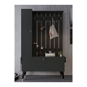 Festival Portmanto - Ayakkabılık P1001-4 Silver Antrasit Minifiks Bağlantılı