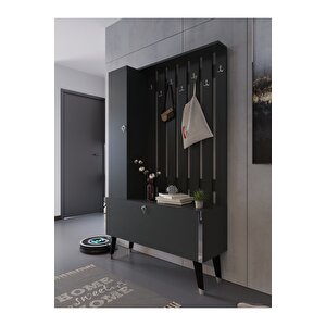 Festival Portmanto - Ayakkabılık P1001-4 Silver Antrasit Minifiks Bağlantılı