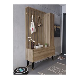 Festival Portmanto - Ayakkabılık P1002-2 Gold Ceviz Minifiks Bağlantılı