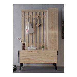 Festival Portmanto - Ayakkabılık P1002-6 Silver Atlantik Çam Minifiks Bağlantılı