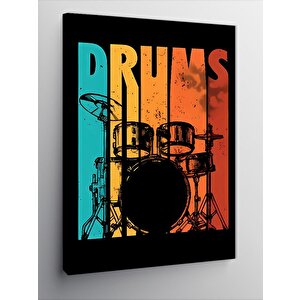 Kanvas Tablo Drums İllüstrasyonu 50x70 cm