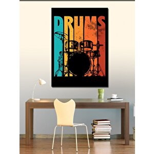 Kanvas Tablo Drums İllüstrasyonu 50x70 cm