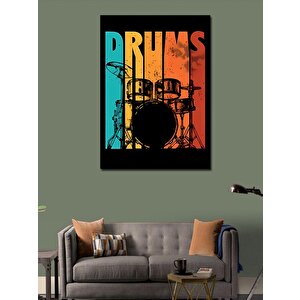 Kanvas Tablo Drums İllüstrasyonu 50x70 cm
