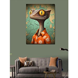 Kanvas Tablo Şaşkın Bukalemun 100x140 cm