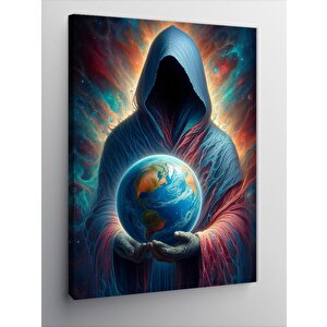 Kanvas Tablo Dünyayı Tutan Gizem 50x70 cm