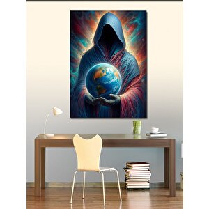 Kanvas Tablo Dünyayı Tutan Gizem 50x70 cm