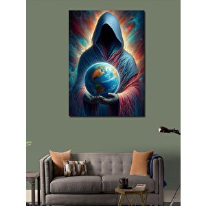 Kanvas Tablo Dünyayı Tutan Gizem 50x70 cm