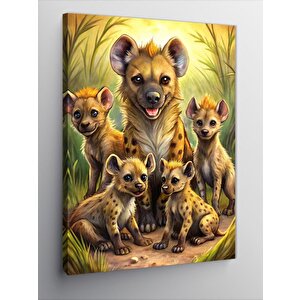 Kanvas Tablo Neşeli Sırtlanlar 50x70 cm