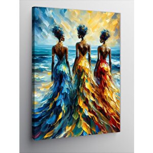 Kanvas Tablo Yan Yana Kadınlar 70x100 cm