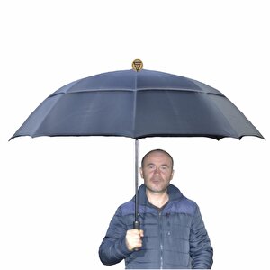 April A-252g Protokol Vale Şemsiyesi Çift Katmanlı Şemsiye Siyah 130 Cm Çap