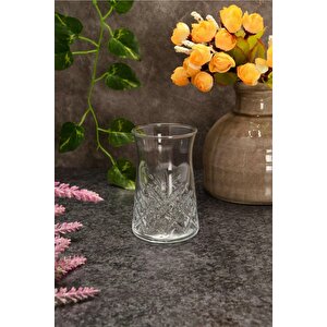 Timeless Kesme Kristal Çay Bardağı - 6 Lı Çay Bardak
