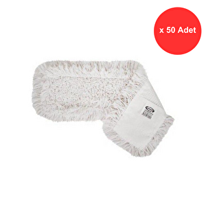 Zincir Dikiş Nemli Mop Beyaz 50 Cm. X 50 Adet