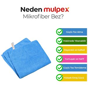 Mikrofiber Genel Temizlik Bezi Mavi 40x40 Cm. - 400 Adet