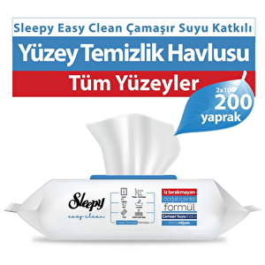 Sleepy Easy Clean Çamaşır Suyu Katkılı Yüzey Temizlik Havlusu 2x100 200 Yaprak