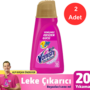Vanish Leke Çıkarıcı Sıvı Gold Pembe 20 Yıkama, 1 Litre X 2 Adet