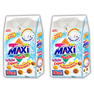 Toz Deterjan Beyazlar İçin 2 Ad. X 9 Kg. 18 Kg. - 120 Yıkama