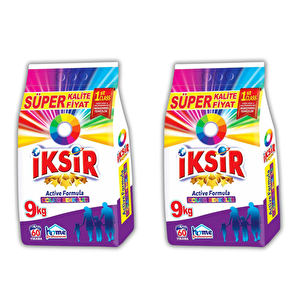 İksir Toz Deterjan Renkliler İçin 2 Ad. X 9 Kg. 18 Kg. - 120 Yıkama