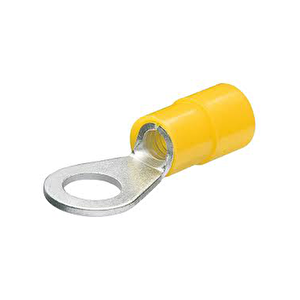 100 Adet Yuvarlak 4 - 6 Mm2 M6 Sarı İzoleli Kablo Pabuç