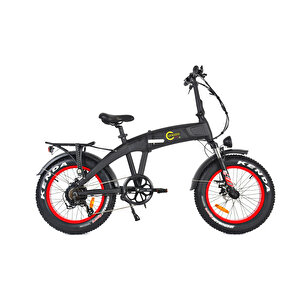 Fatbike  Mini Katlanabilir Elektrikli Bisiklet 250w Siyah