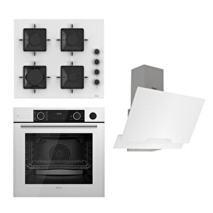 Steamart Ss Serisi Beyaz Set (ss206 + Xe64cb +d064 ) - Kare Emaye Izgara