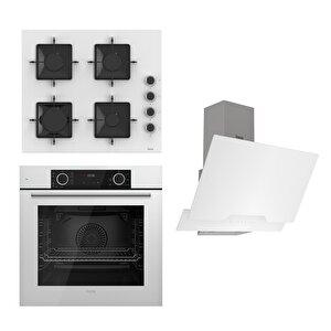 Fryart Ss Serisi Beyaz Set (ss206 + Xe63cb +d064 ) - Kare Emaye Izgara