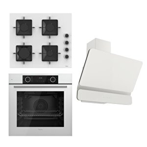Fryart Ss Serisi Beyaz Set (ss206 + Xe63cb +d081 ) - Kare Emaye Izgara
