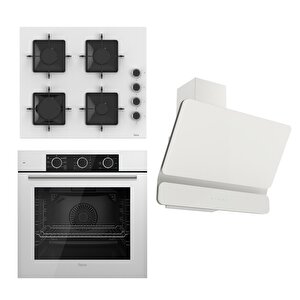 Fryart Ss Serisi Beyaz Set (ss206 + Qxe62cb +d081 ) - Kare Emaye Izgara