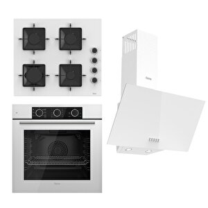 Fryart Ss Serisi Beyaz Set (ss206 + Qxe62cb +d087 ) - Kare Emaye Izgara