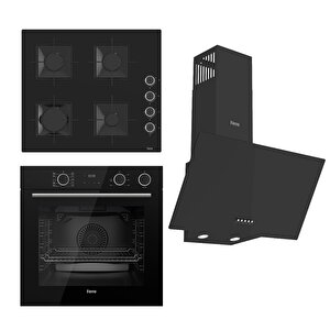Steamart Ss Serisi Siyah Set (ss205 + Xe64cs +d086 ) - Kare Emaye Izgara