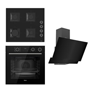 Steamart Ss Serisi Siyah Set (ss205 + Xe64cs +d063 ) - Kare Emaye Izgara